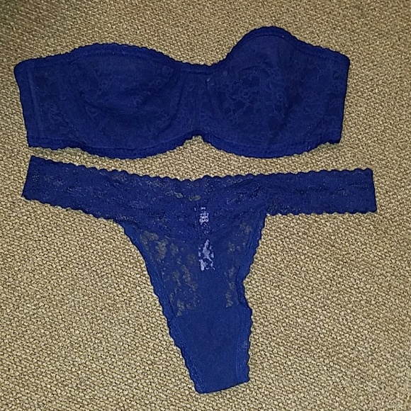 royal blue bra panty set